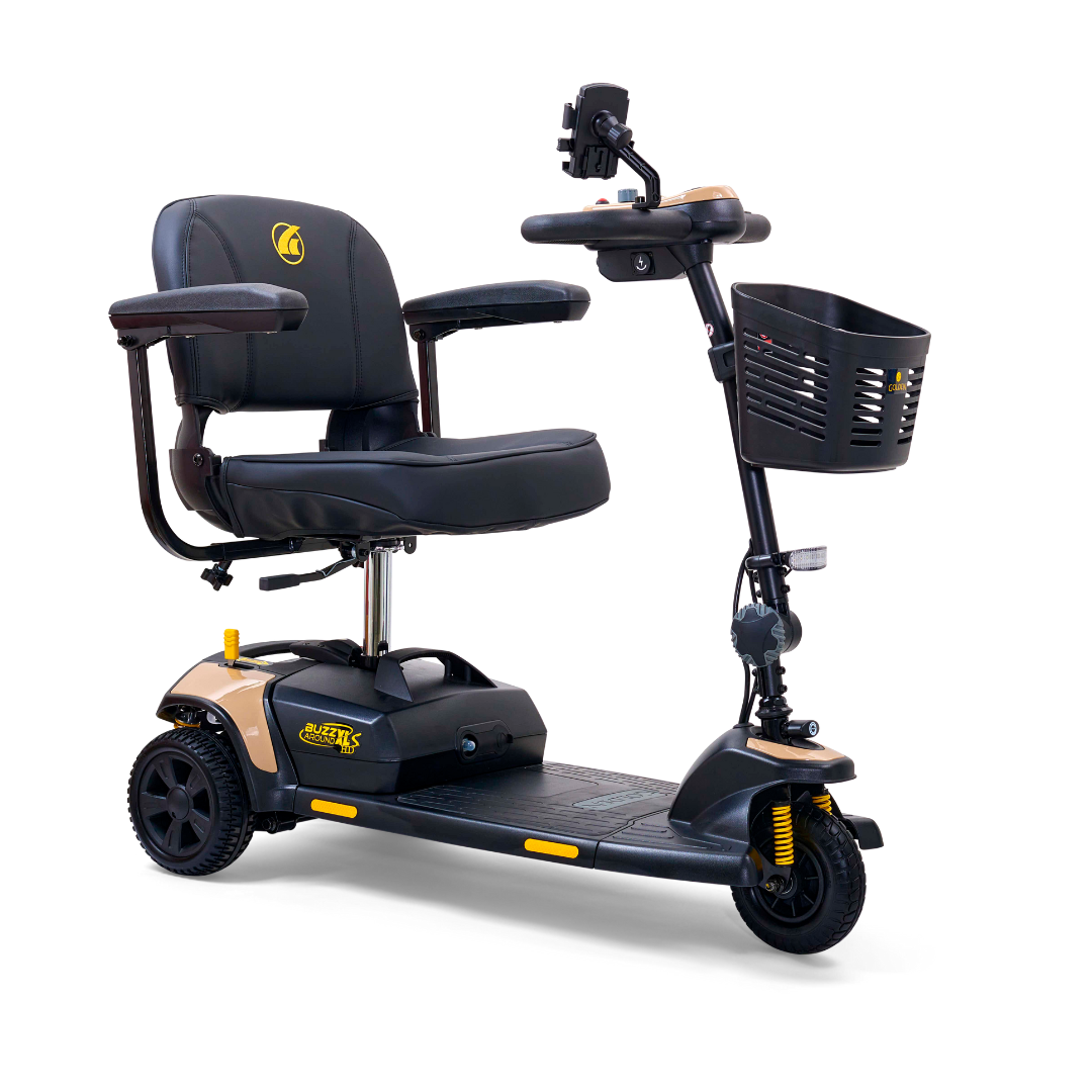 Golden Tech GB121B Buzzaround XLS-HD 3-Wheel Portable Scooter with Suspension - Senior.com Mobility Scooters
